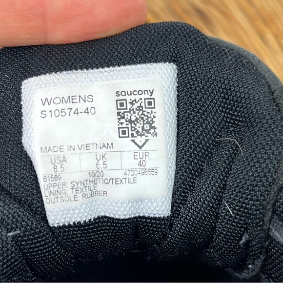 Saucony Echelon 8 Black/White Running Shoes Sz 8.5 - Picture 10 of 11